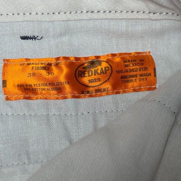 Red Kap Mens Work Pants Tag Size 38x30 Black Polyester Cotton Cargo Pockets - Picture 7 of 9